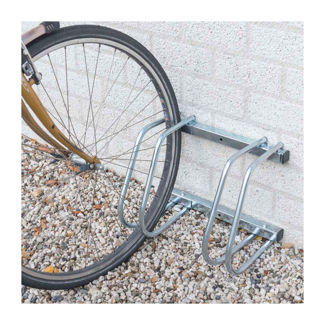 Fietsenrek grond muur, 2 fietsen