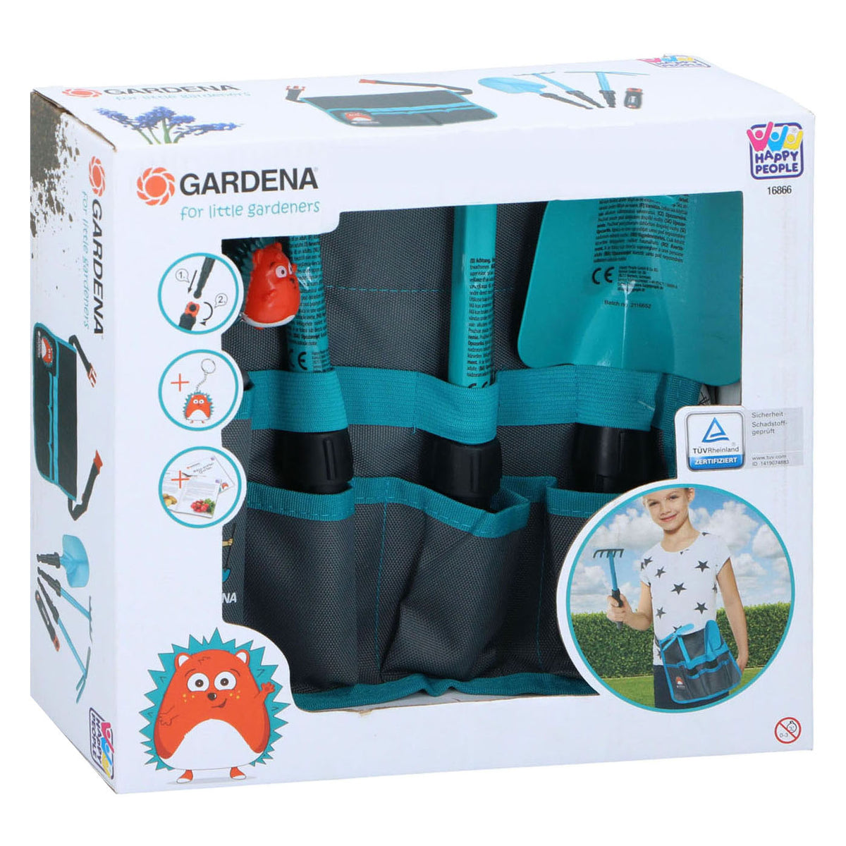 Gardena tuingereedschapset voor kinderen met tas – kindertuingereedschap set met schep hark en schoffel – buitenspeelgoed