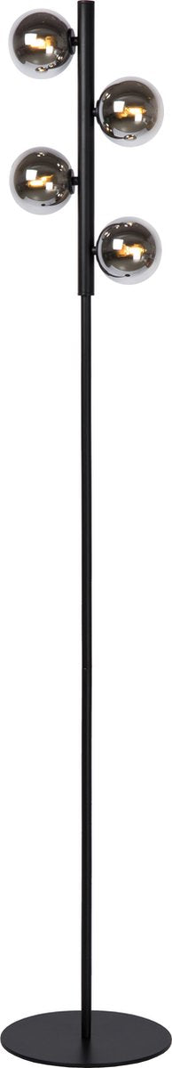 Lucide tycho - vloerlamp - 4xg9 - zwart