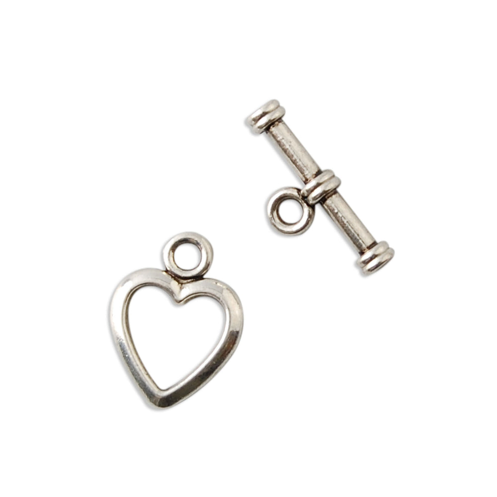 Vaessen creative • siersluiting hart 20x16mm silver