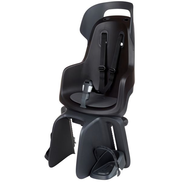 Kinderzitje achter Bobike Go Maxi RS met dragerbevestiging (CFS) en slaapstand - urban zwart