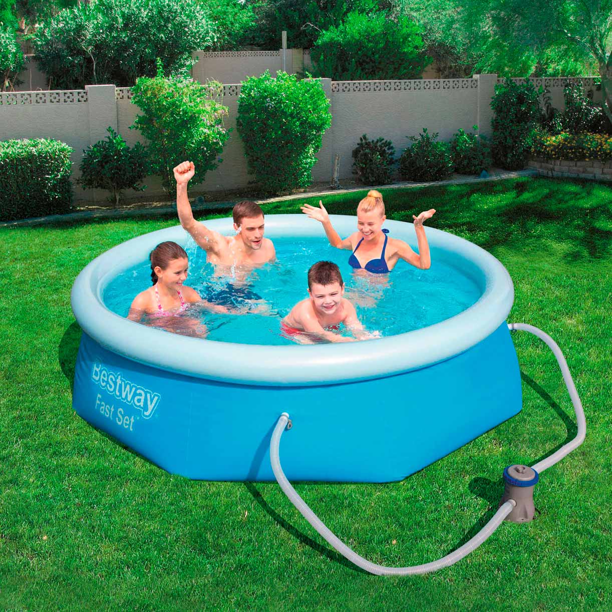 Bestway snelset zwembad (met filterpomp), 244x68cm