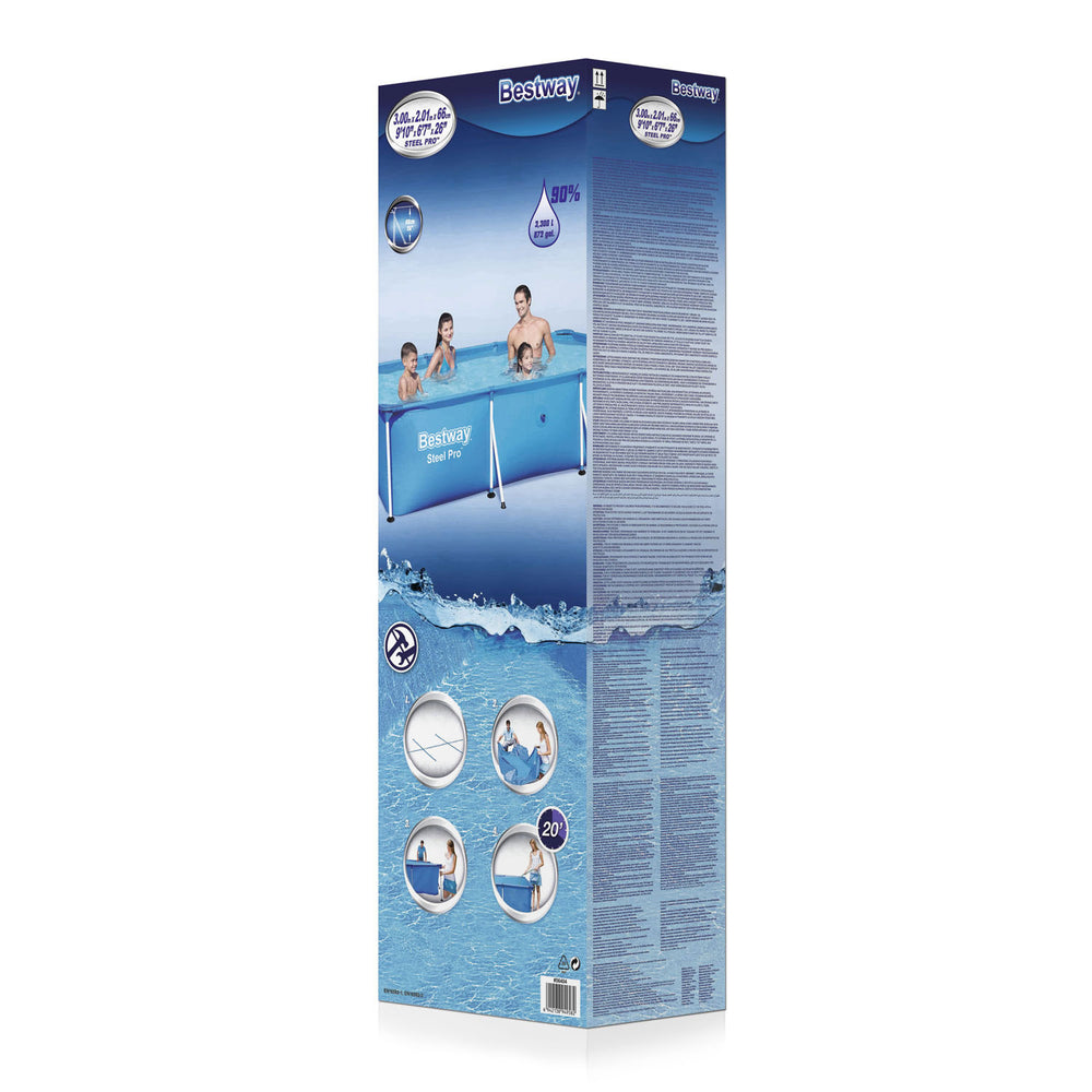 Bestway zwembad staal pro rechthoekig, 300cm