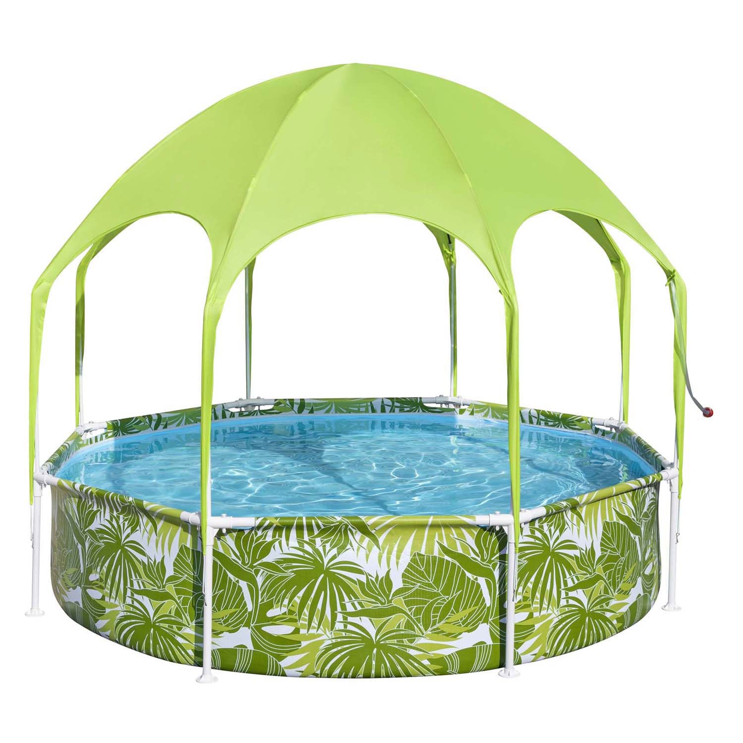 Bestway mijn eerste frame zwembad splash-in-shade speel rond met uv zonnescherm, 244cm