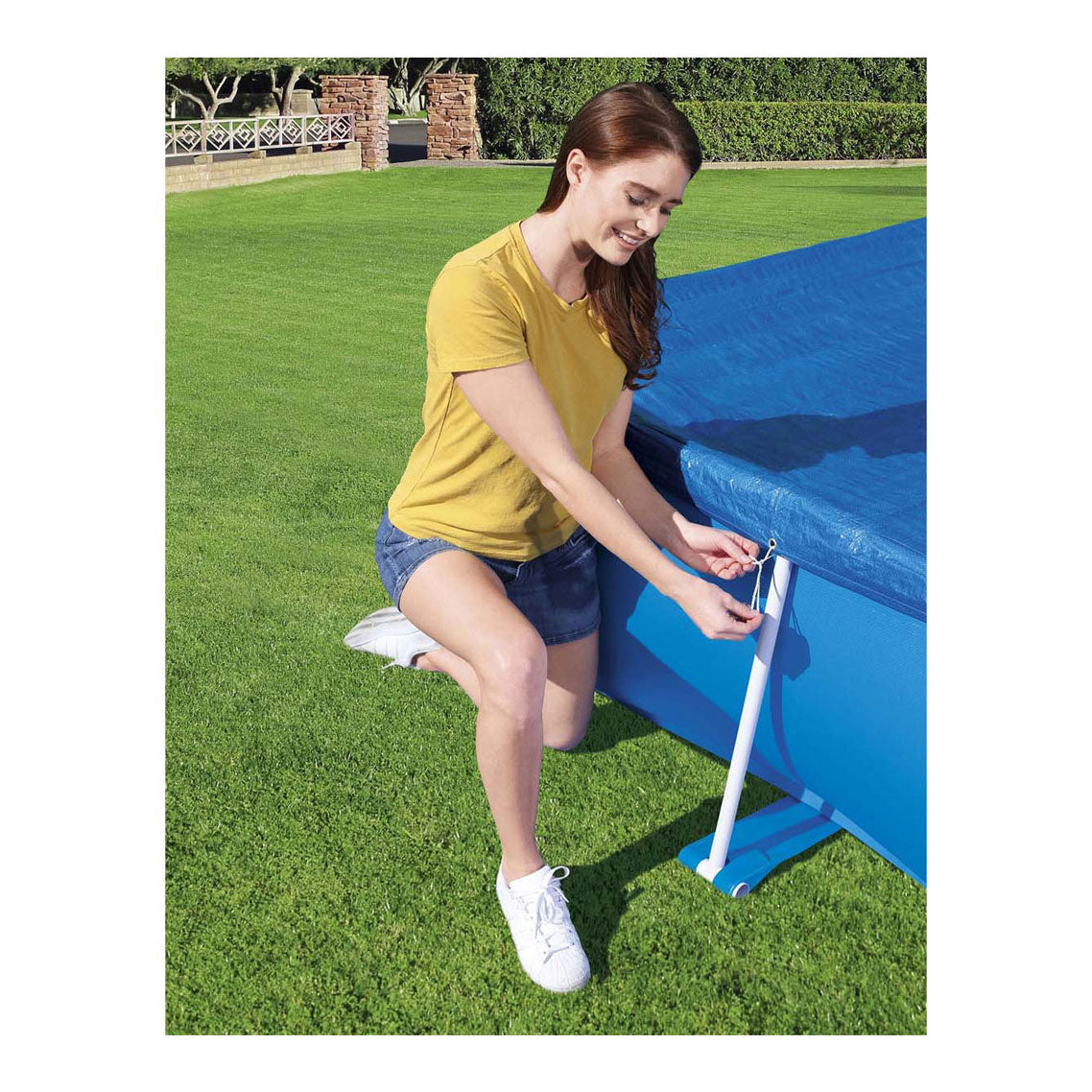 Bestway afdekzeil staal pro rechthoekig, 259cm