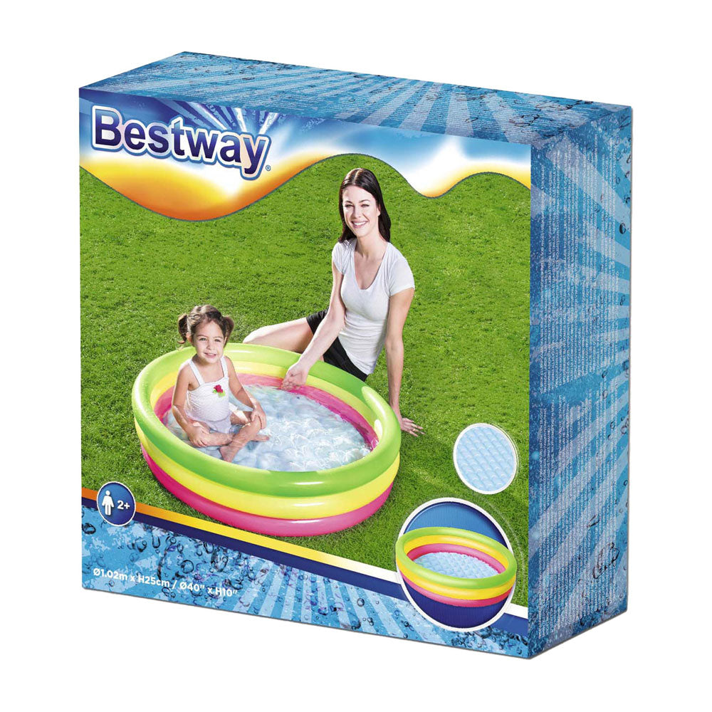 Bestway kinderbad rond kleuren, 102cm