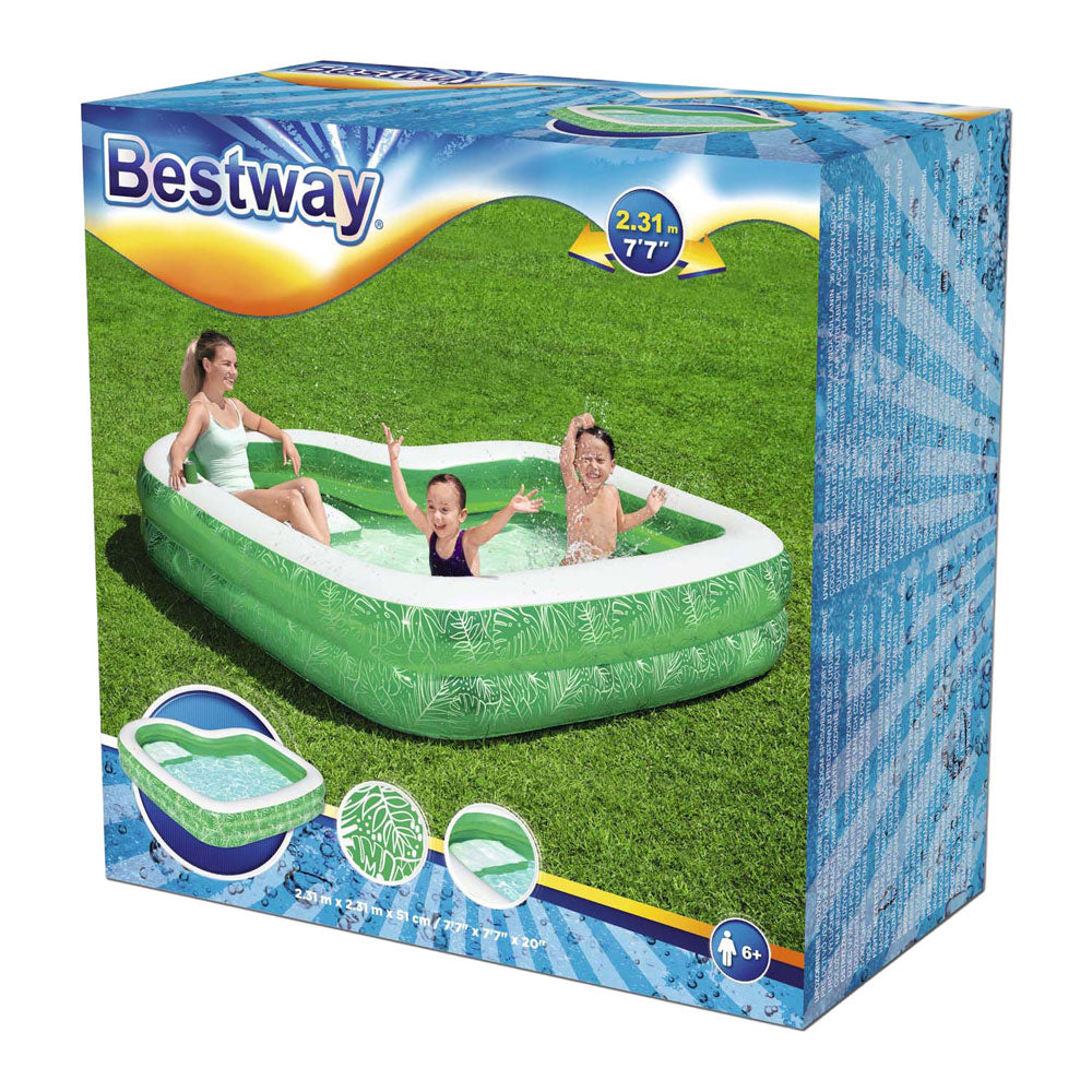 Bestway familiebad rechthoekig tropisch paradijs met zitje, 231cm