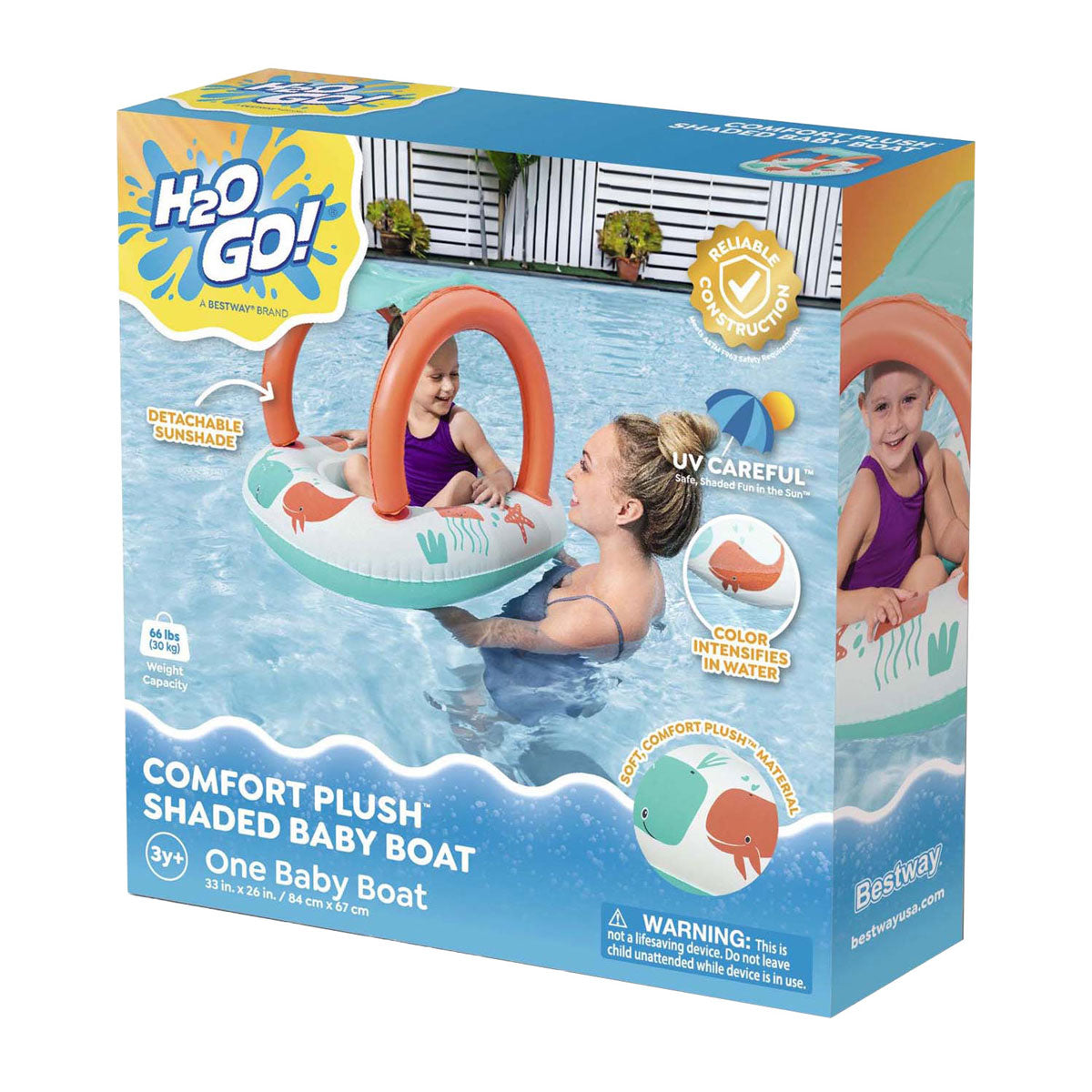 Bestway babylaars comfort push met uv zonnescherm