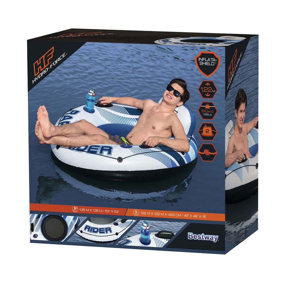 Bestway hydro force rapid rider single tube zwemband, 122cm