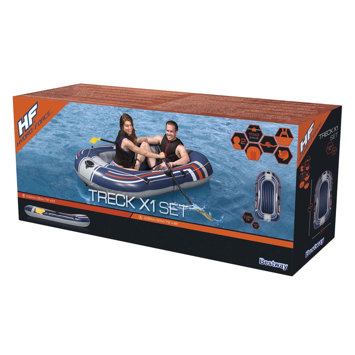 Bestway hydroforce laars treck x1 set opblaasbaar