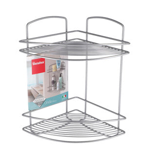 Metaltex onda hoekrek 22x22x35cm 2 laags