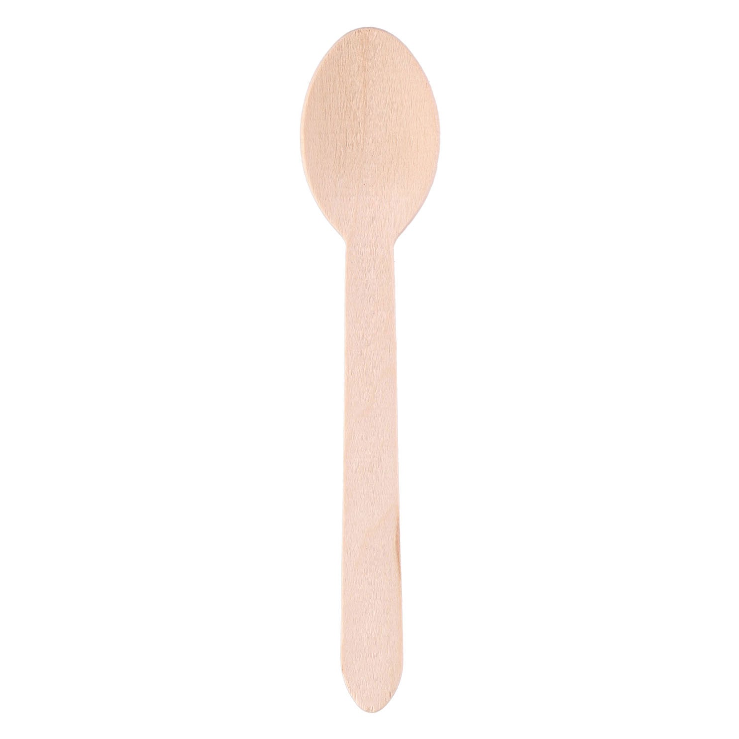Wegwerplepel hout 16cm, 50st.