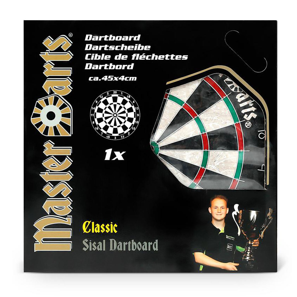 Masterdarts master darts sisal dartbord classic - 45 cm