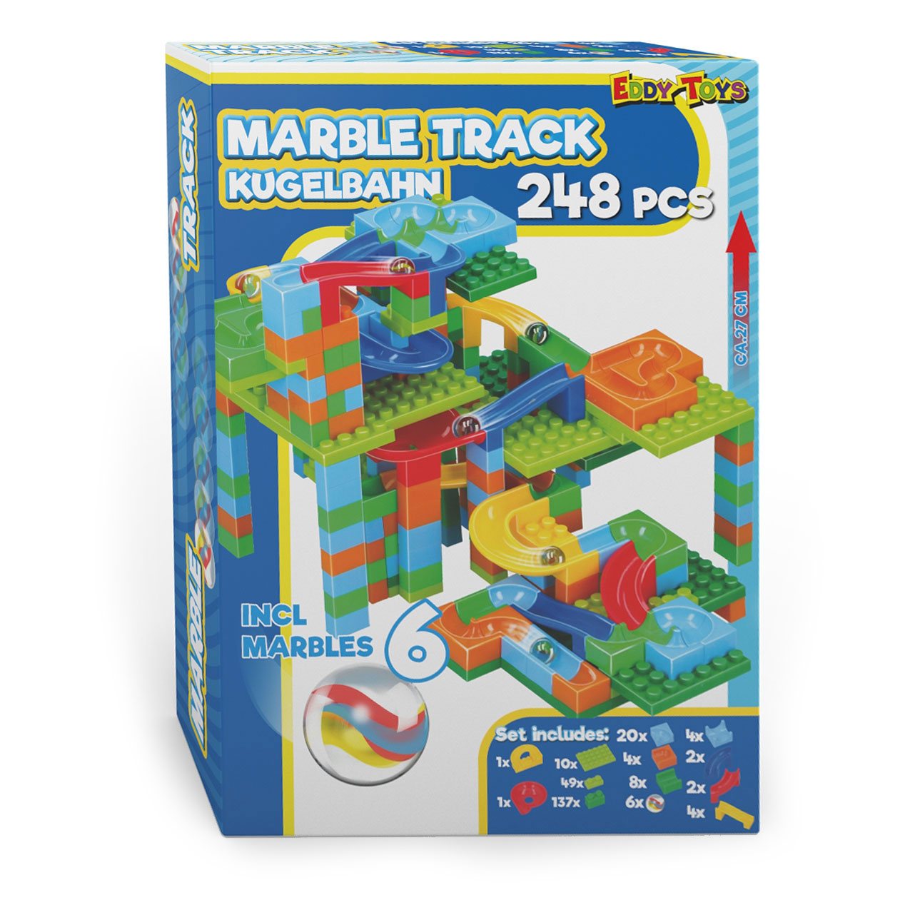 Kunststof Knikkerbaan Marmer, 248dlg.