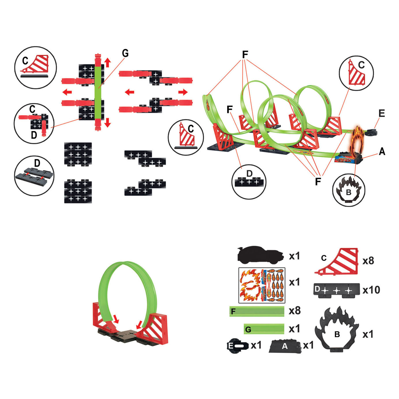 Racebaan Looping met Pullback 360 Auto, 32dlg.