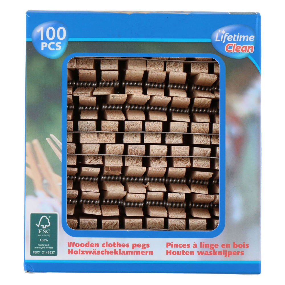 Houten wasknijpers, 100st.