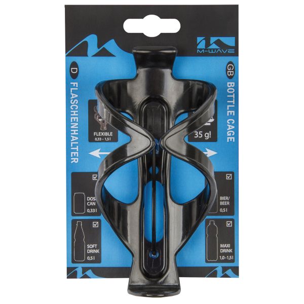Porte-bidon M-Wave BC 32 Flex polycarbonate - noir