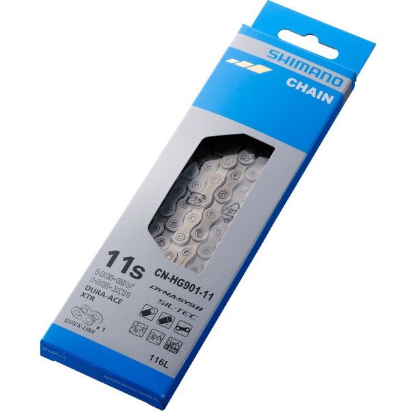 Shimano HG901 Dura Ace XTR E-Bike 11-speed ketting - Zilver - 119 schakels - Soepel schakelen - Slijtvast
