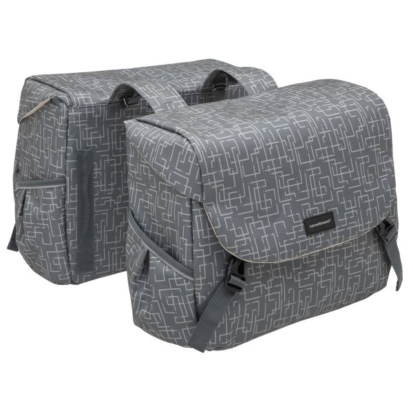 Mondi Joy Dubbele Fietstas - Racktime Snap-it - Waterafstotend Polyester - 38L - Ivy Walnoot