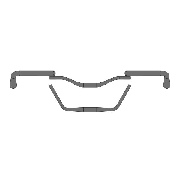 Ergotec stuur moon cruiser ø31,8 x 610 mm - zwart