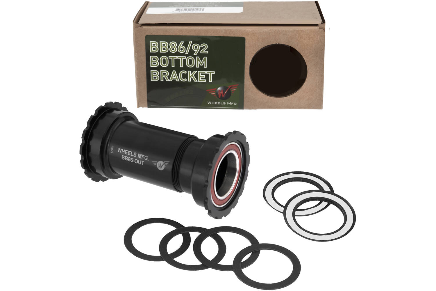 Wielen fabrikant - trapas pressfit bb86 92 shimano abec 5 acb zwart