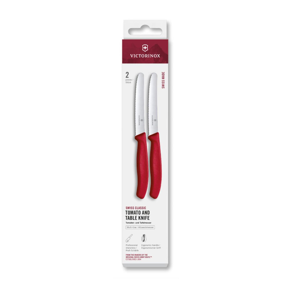 Victorinox tomaat- tafelmes 2 stuks paars kartel