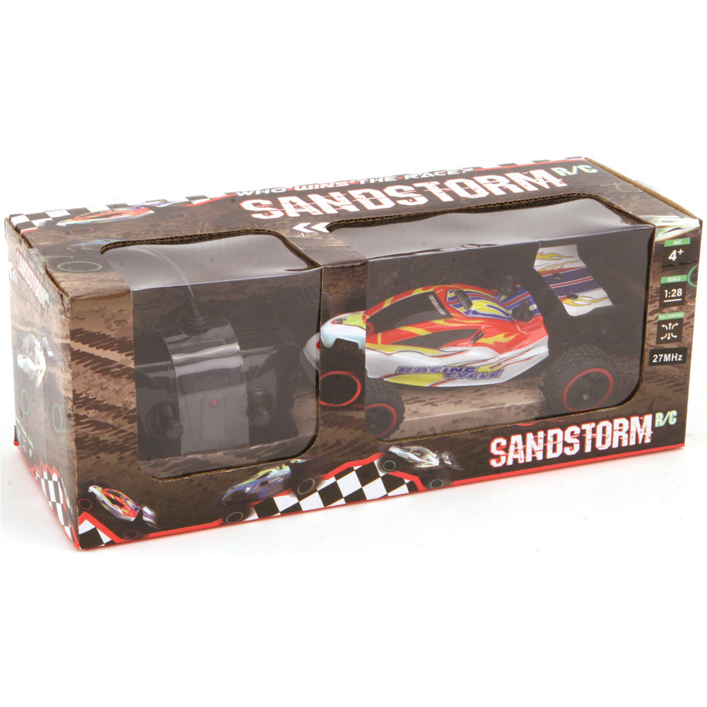 Basis zandstorm 2-kanaals 4-wiel aangedreven rc buggy 1:18