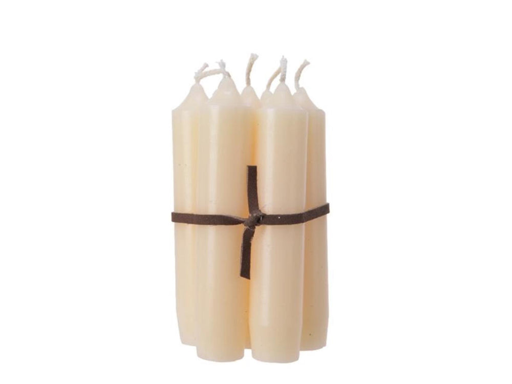 Decoris puntkaars wax bundel a 7 stuks 6,5x6,5x11cm creme