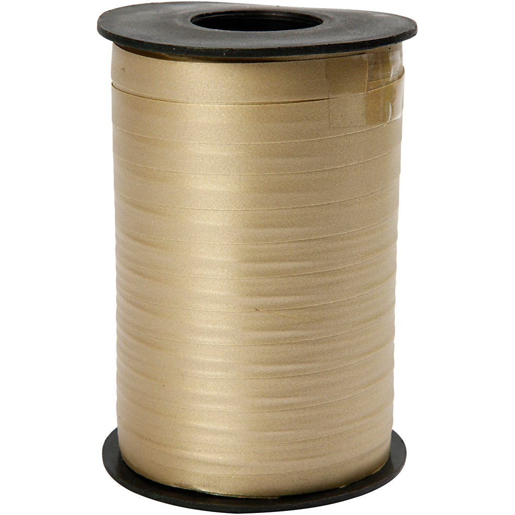 Creativ company cadeaulint, b: 10 mm, matt, goud, 250 m 1 rol
