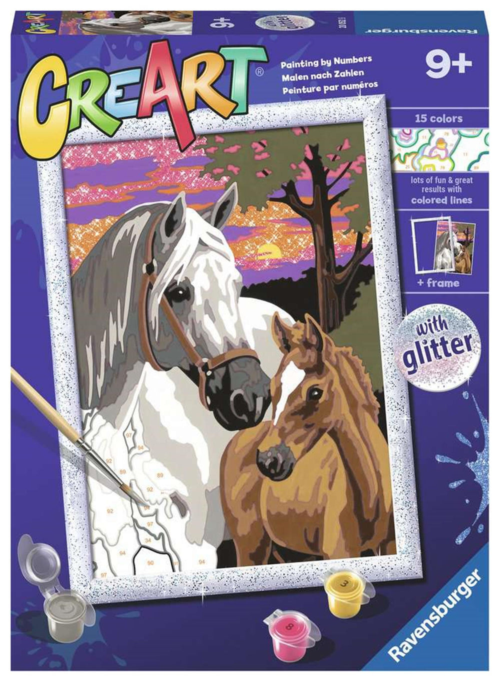Ravensburger CreArt Sunset Horses - paint by numbers for children