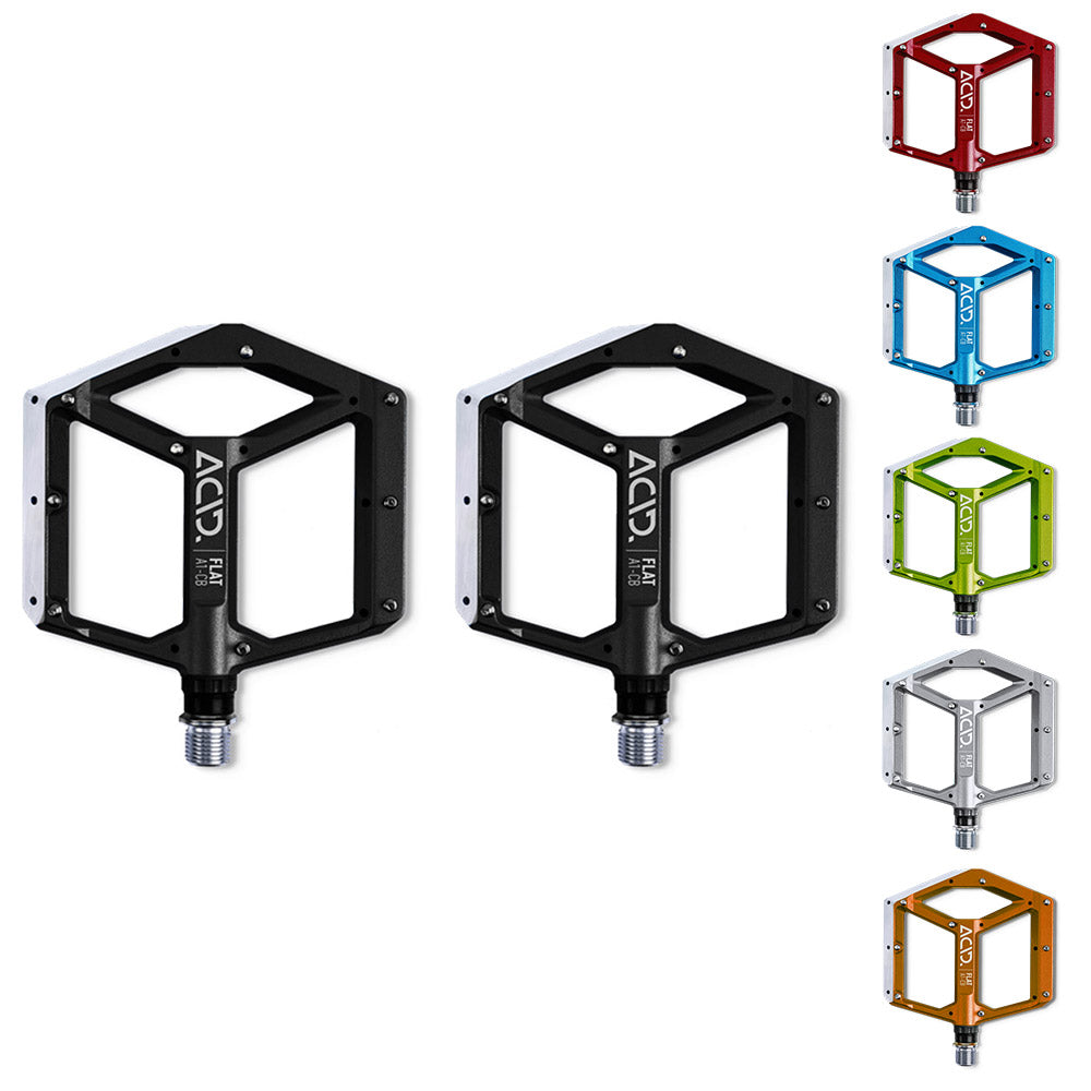 Acid flat a1-cb platform pedals | red