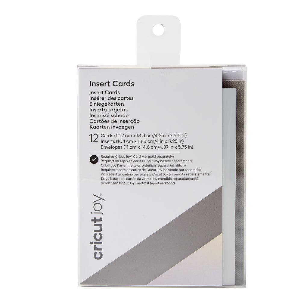 Cricut joy • insert cards grijs goud metallic 13,9x10,7cm 12 vellen