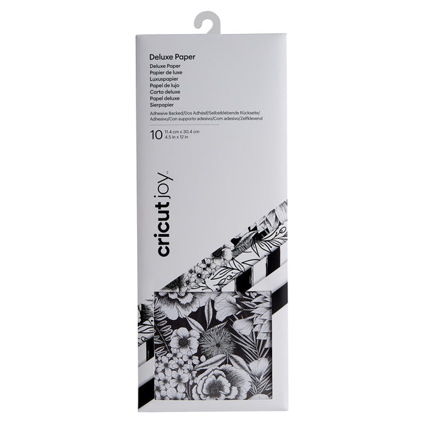 Cricut joy • deluxe papier zwart wit met natuurprint