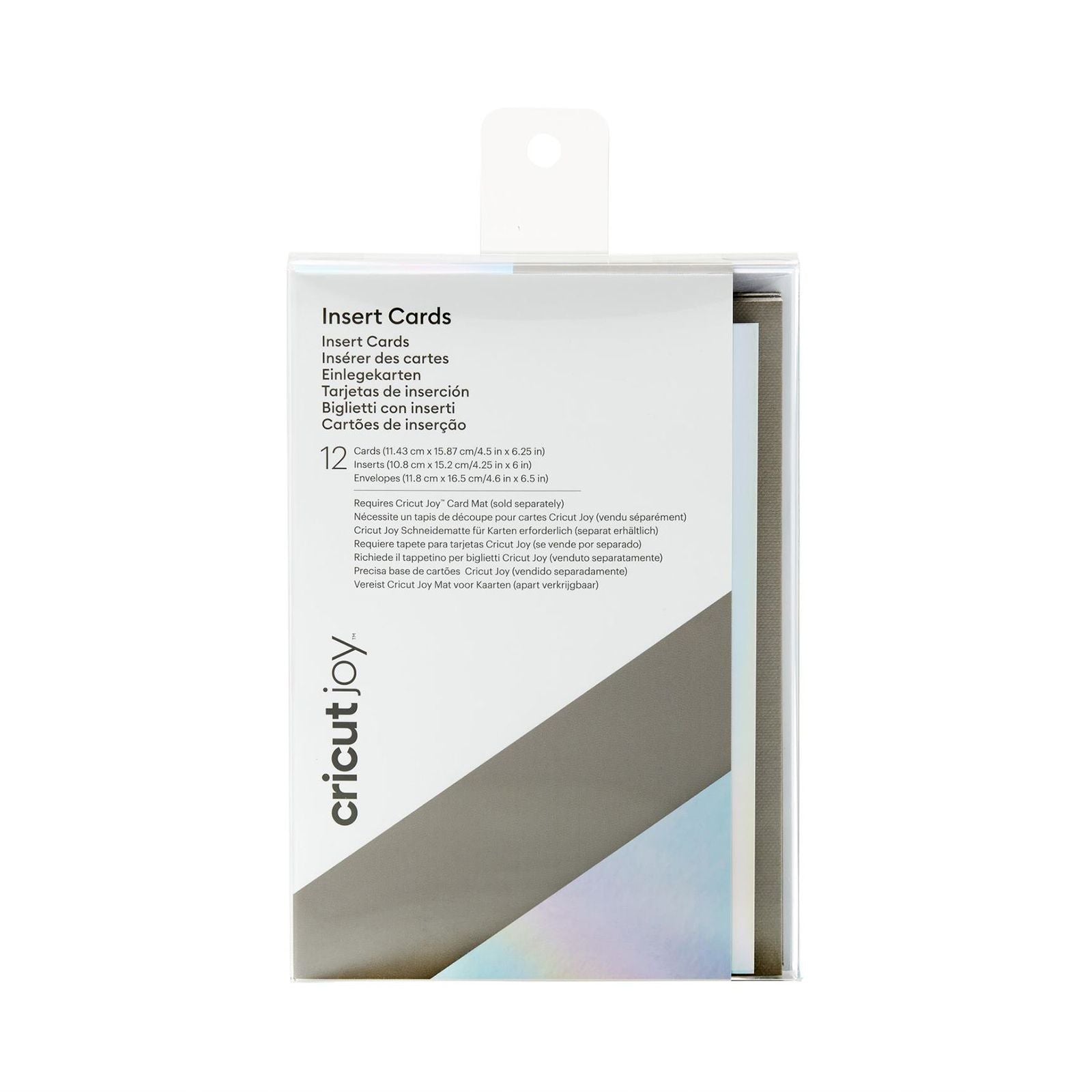 Cricut joy • insert cards grijs zilver holografisch 12,45x8,89cm 15 vellen