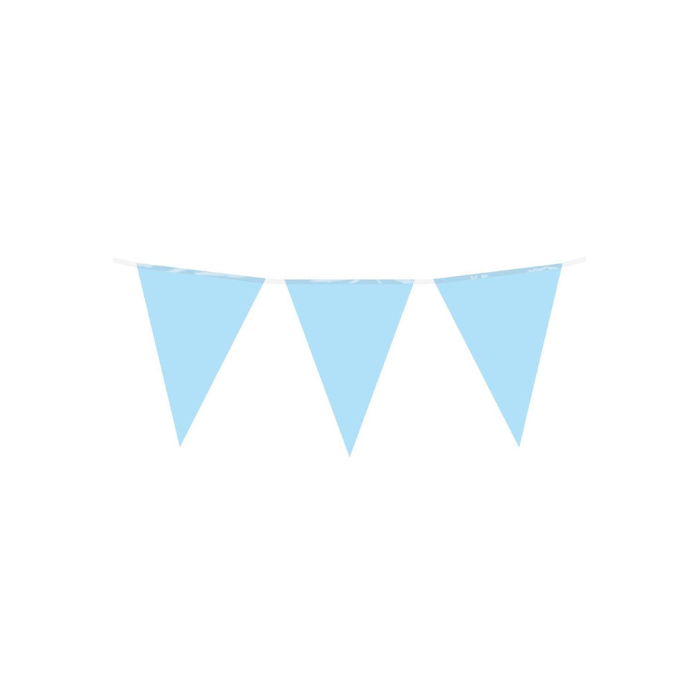 Paperdreams party vlag - baby blauw 10 meter pe polyetheen
