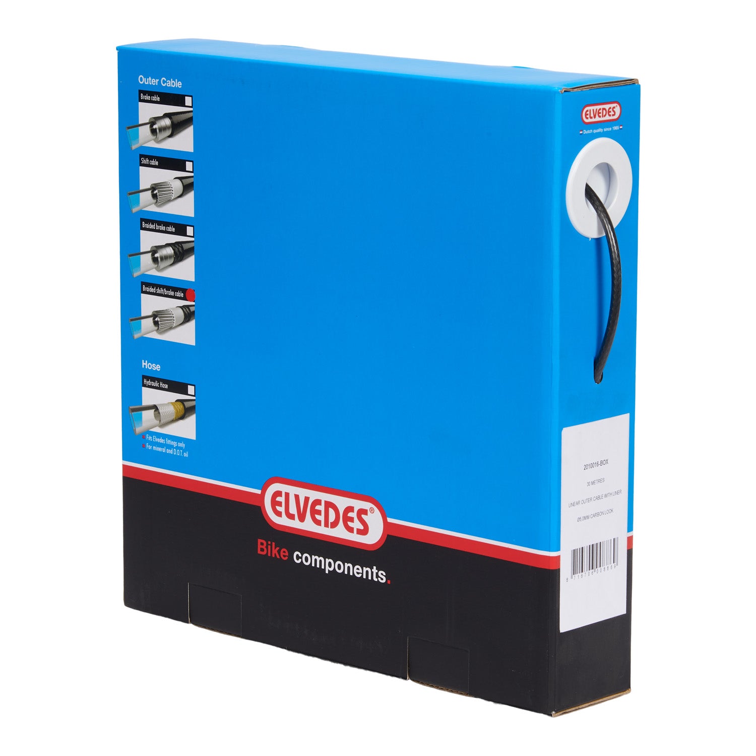 Elvedes linear outer cable 5mm (10m) carbon black liner 2010016-10
