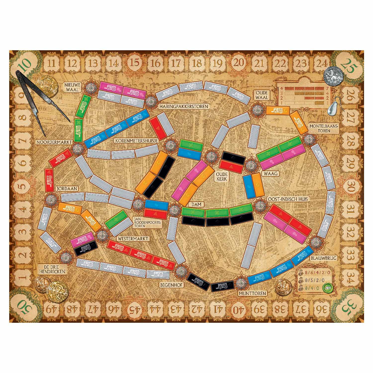 Days of wonder ticket to ride amsterdam – nederlandstalig bordspel voor 2 tot 4 spelers - snel strategisch spel vanaf 8 jaar - speel in 17e-eeuws amsterdam