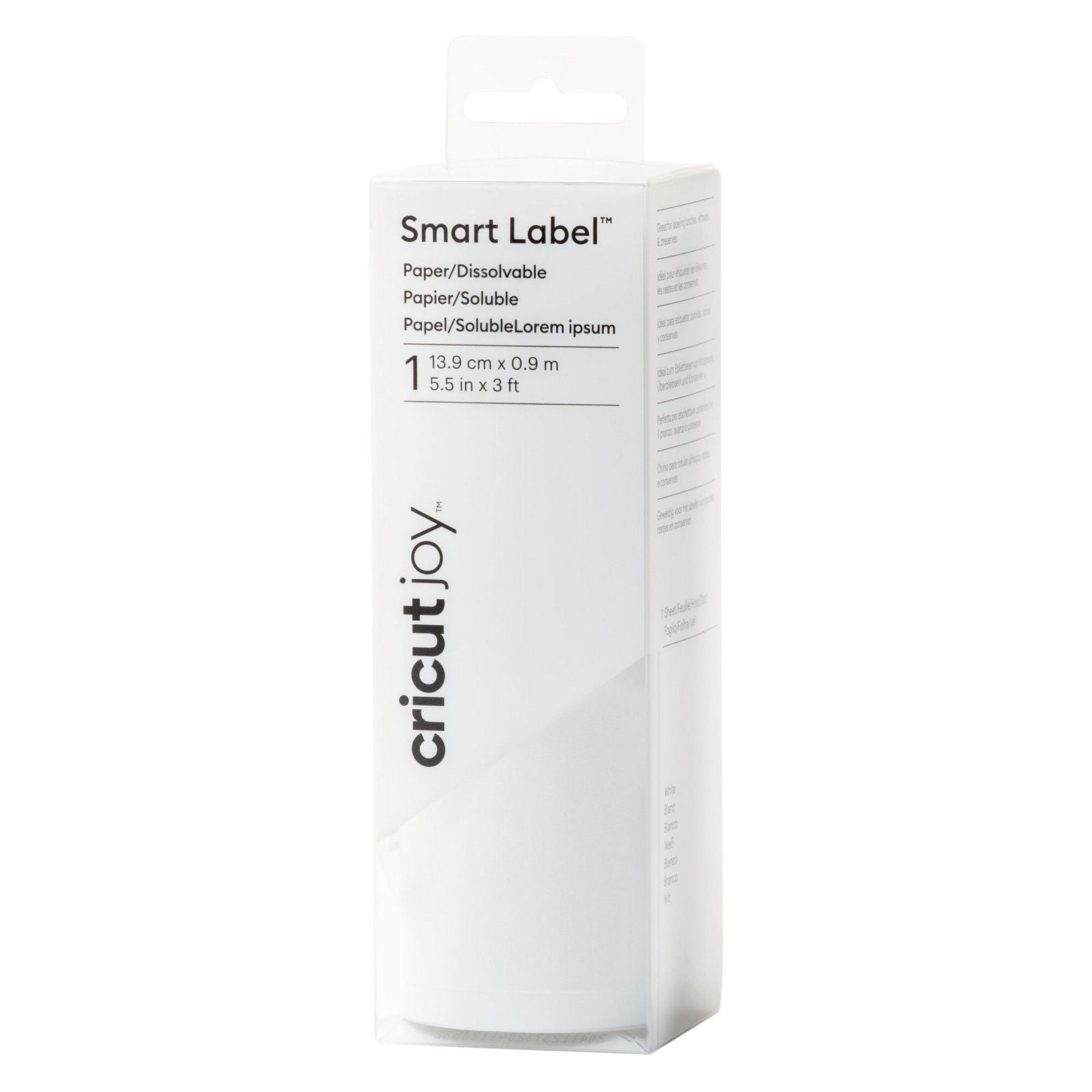 Cricut joy • smart labels disolvable 91x14cm 1 sheet white