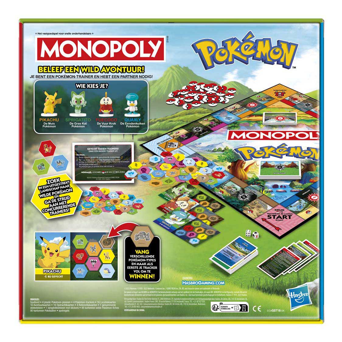 Monopoly pokémon editie - bordspel - gezelschapsspel