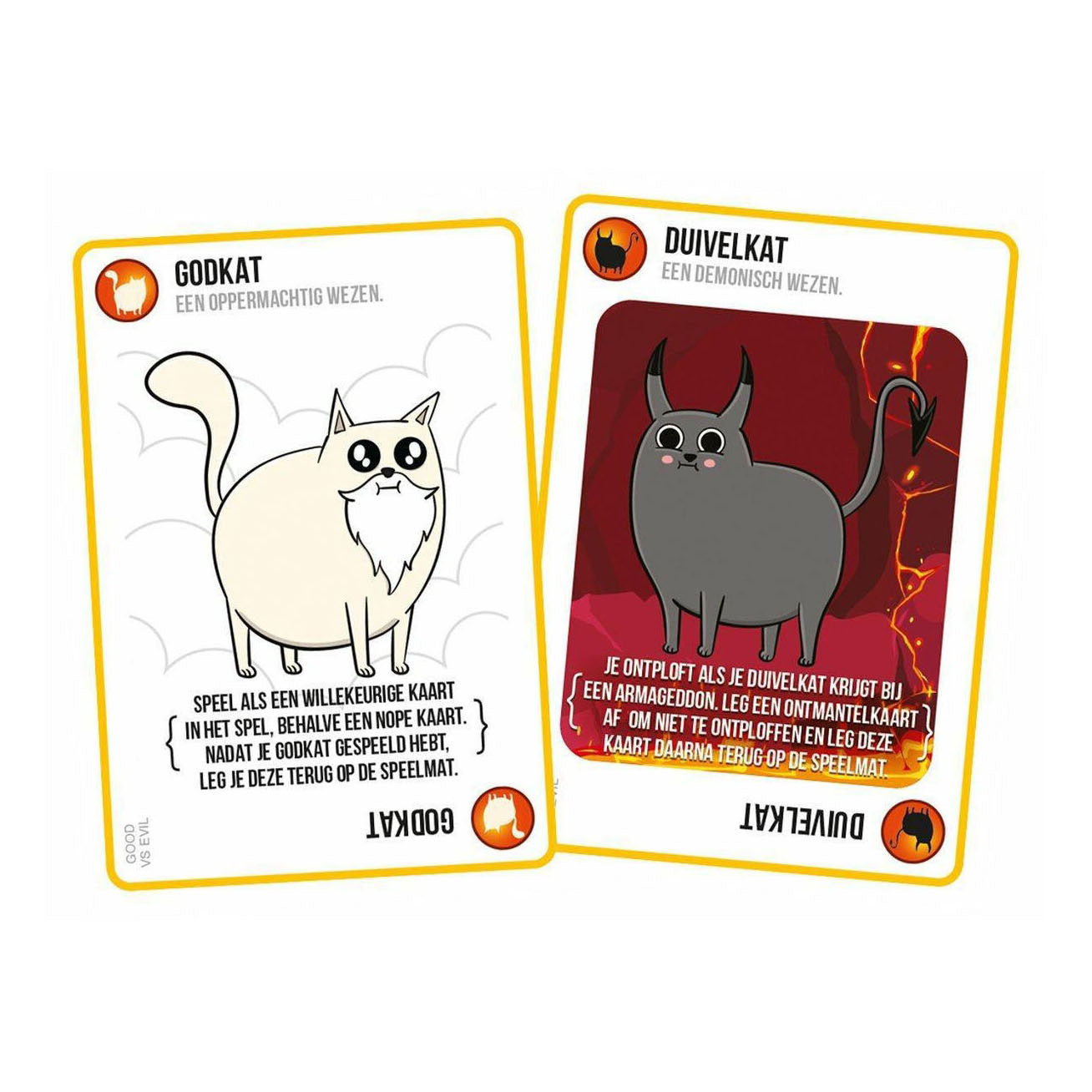 Exploding kittens good vs evil kaartspel
