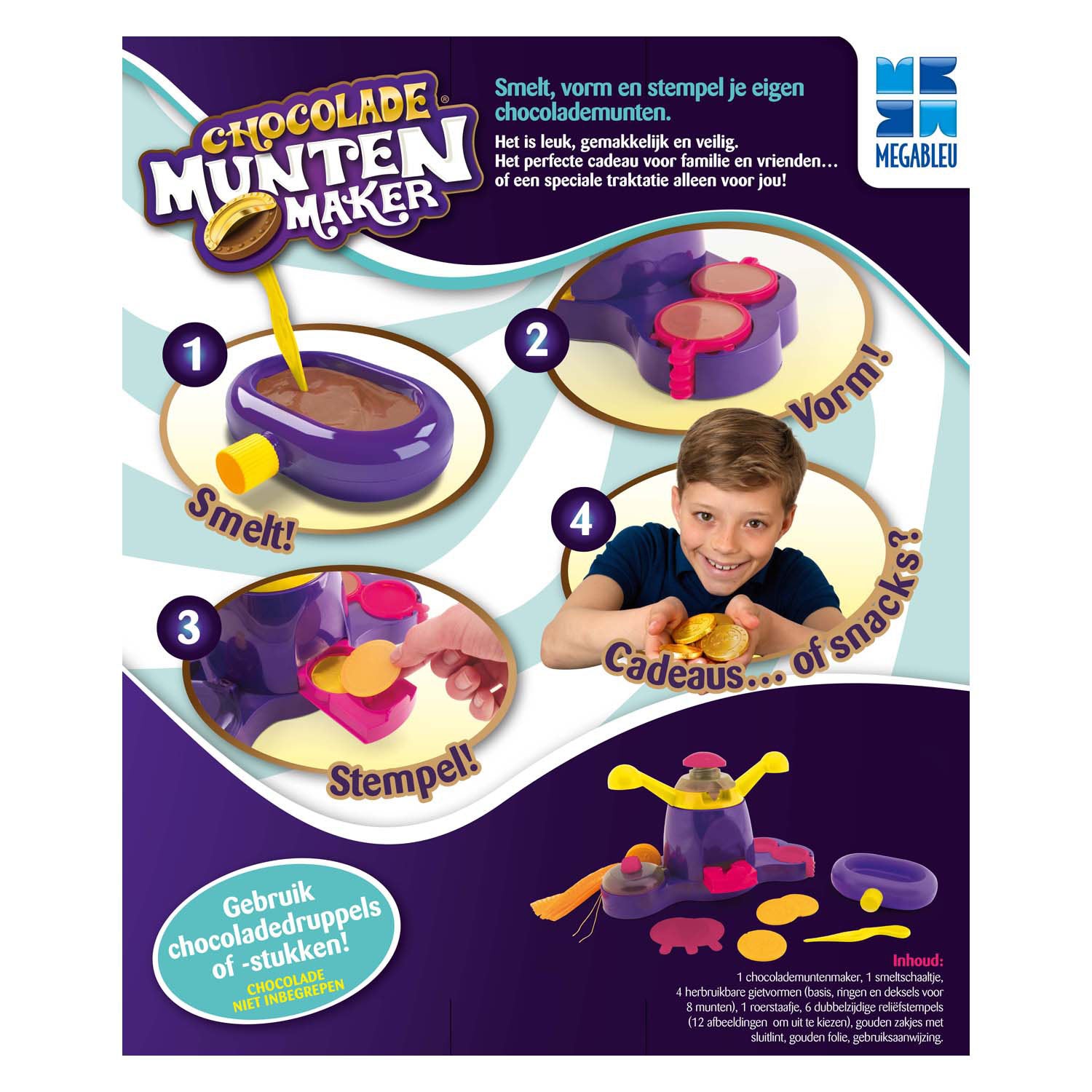 Megableu chocolade munten maker