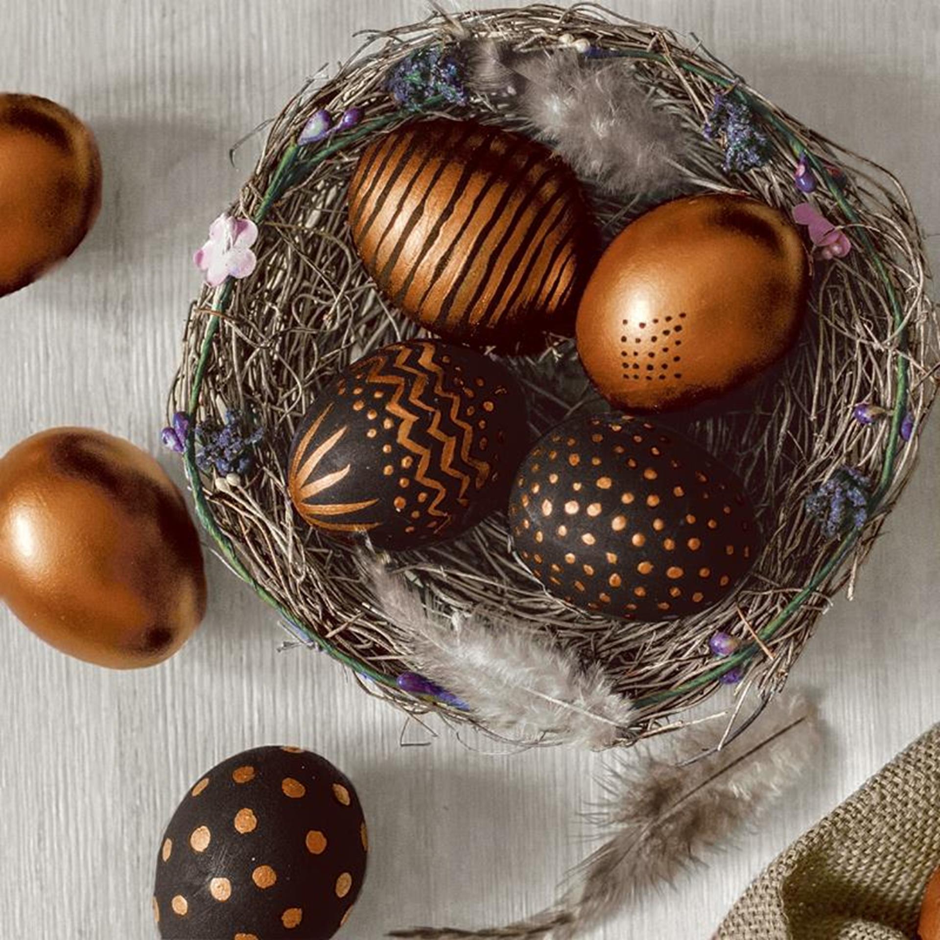 Duni servetten golden nest 33x33cm