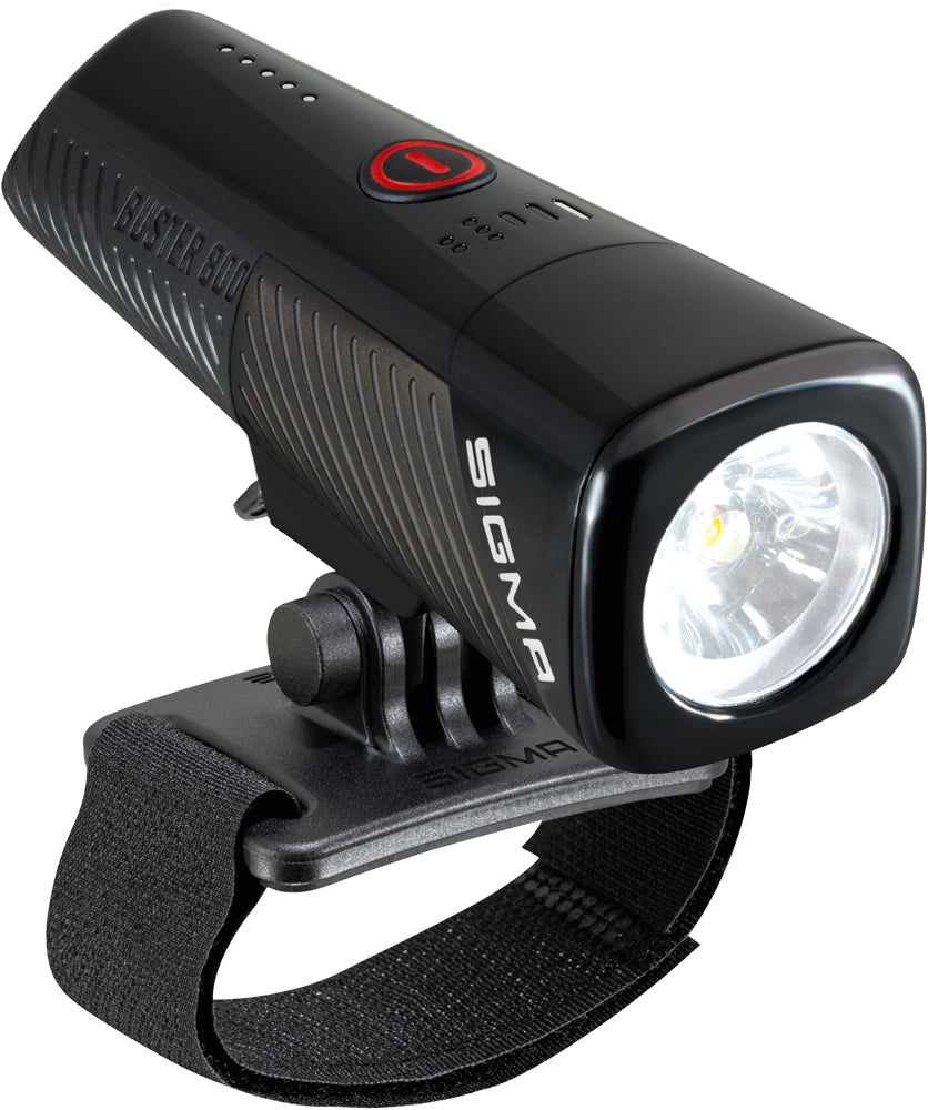 Phare Sigma Buster 800 LED porte-casque - Batterie Li-ion USB