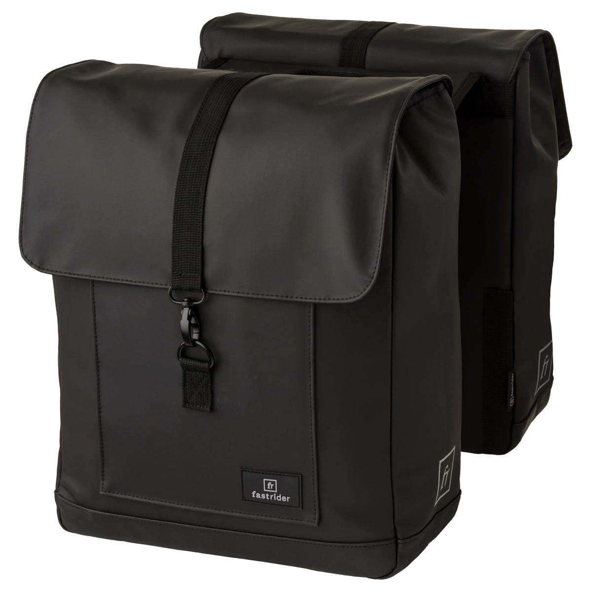 Fastrider jaxx ii dubbele fietstas – mik-compatibel – 28l – waterafstotend – incl. laptopvak – zwart