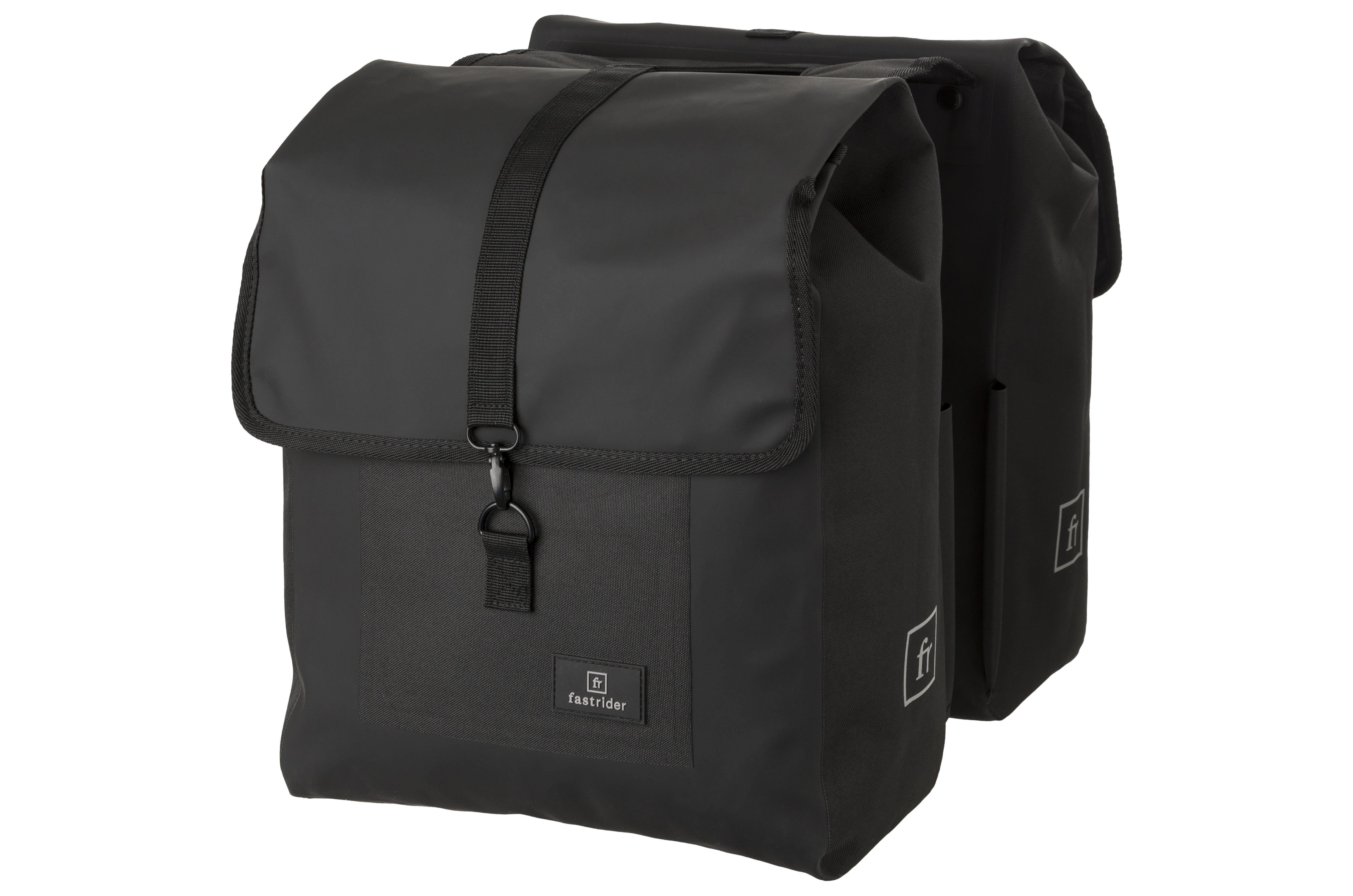 Fastrider jaxx dubbele fietstas trend waterdicht - zwart - 28l per tas