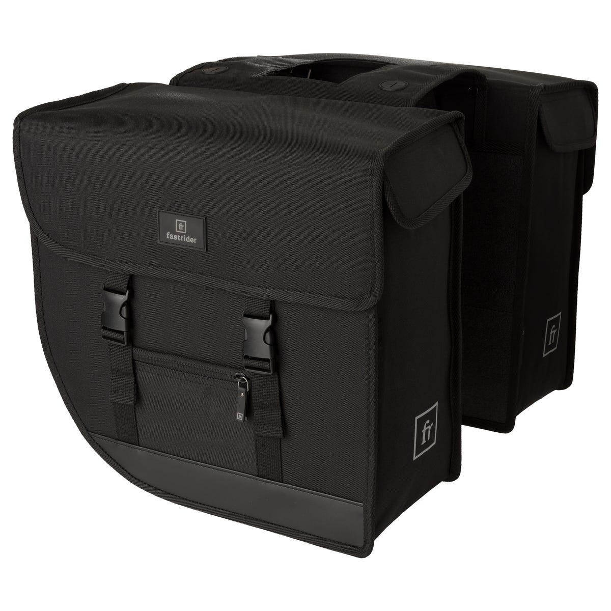 Fastrider bodyl hybride dubbele fietstas basics large zwart