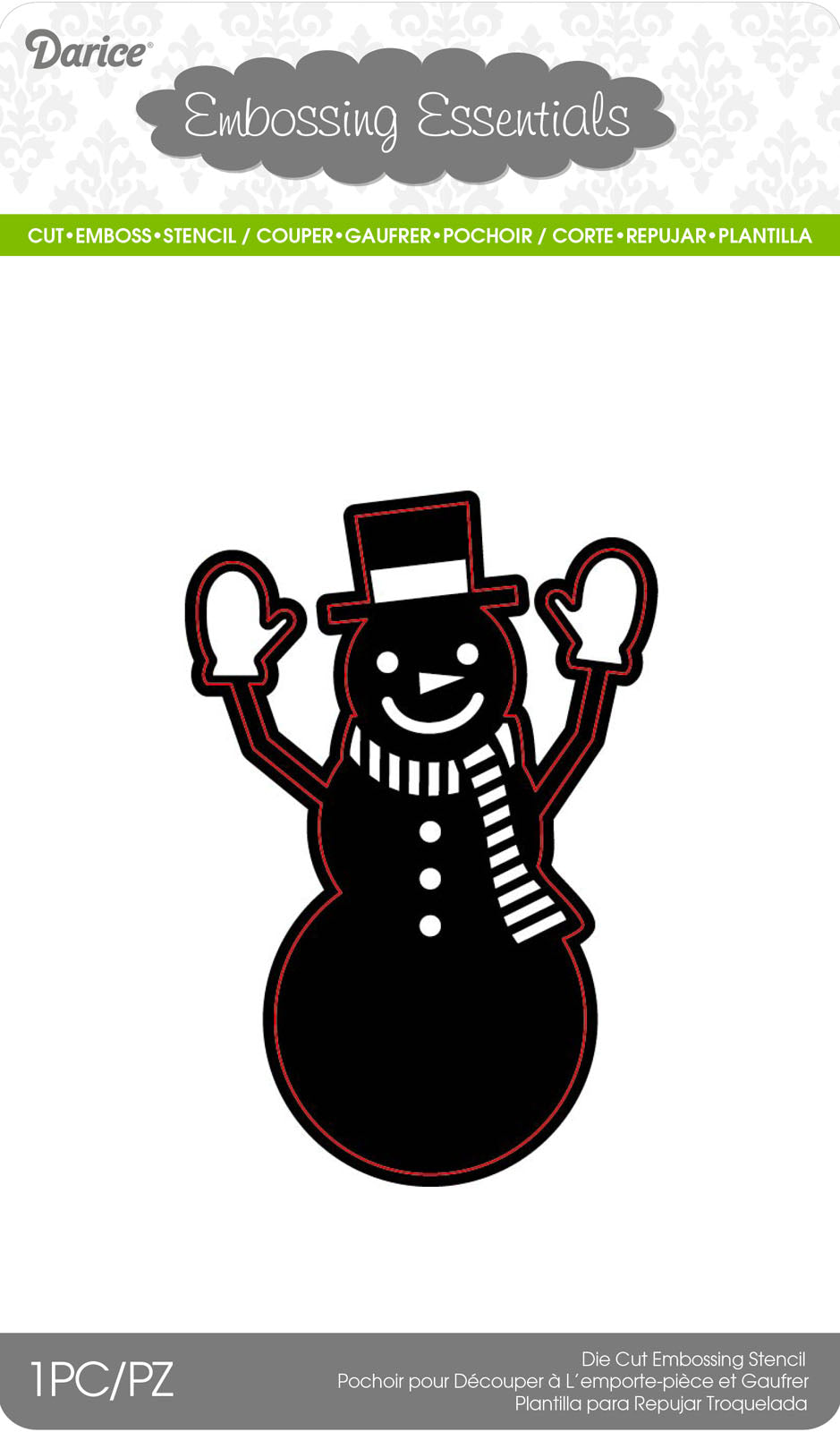 Darice • die cut stencil snowman with hat