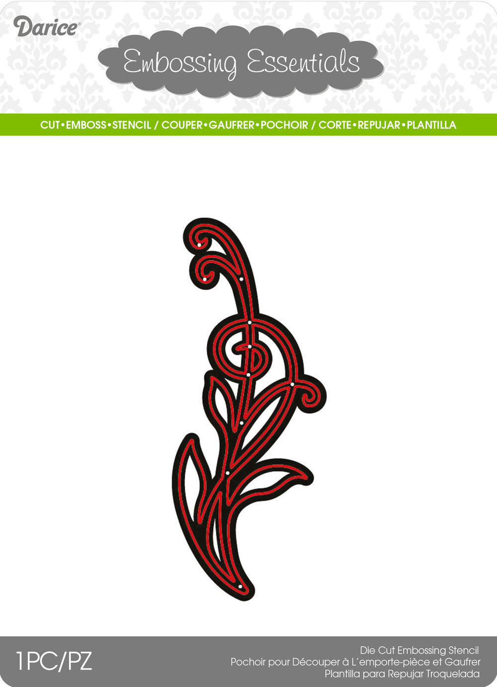Darice • die cut stencil swirl 42x104mm