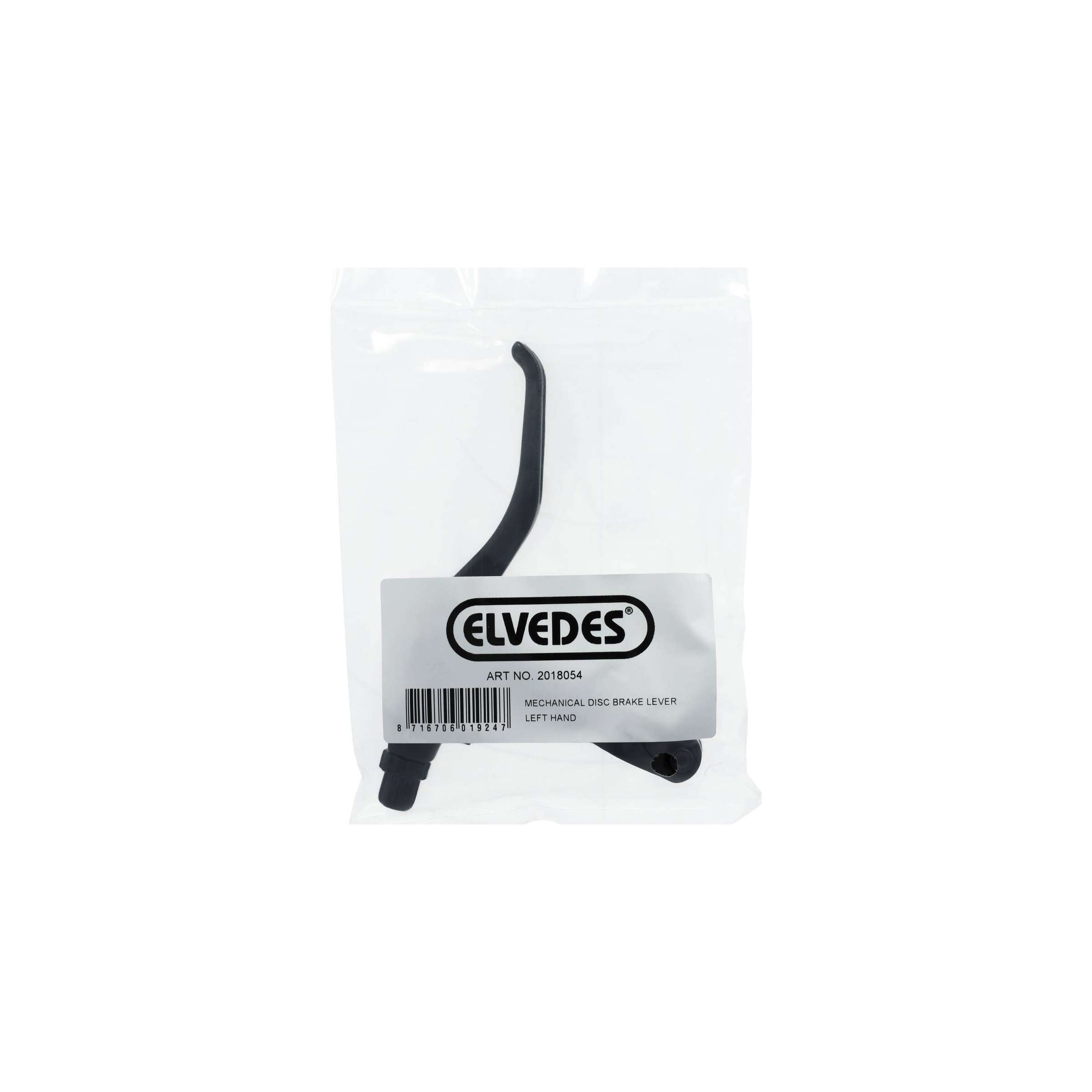 Elvedes Disc Brake Lever Left 2-Finger Aluminum Black