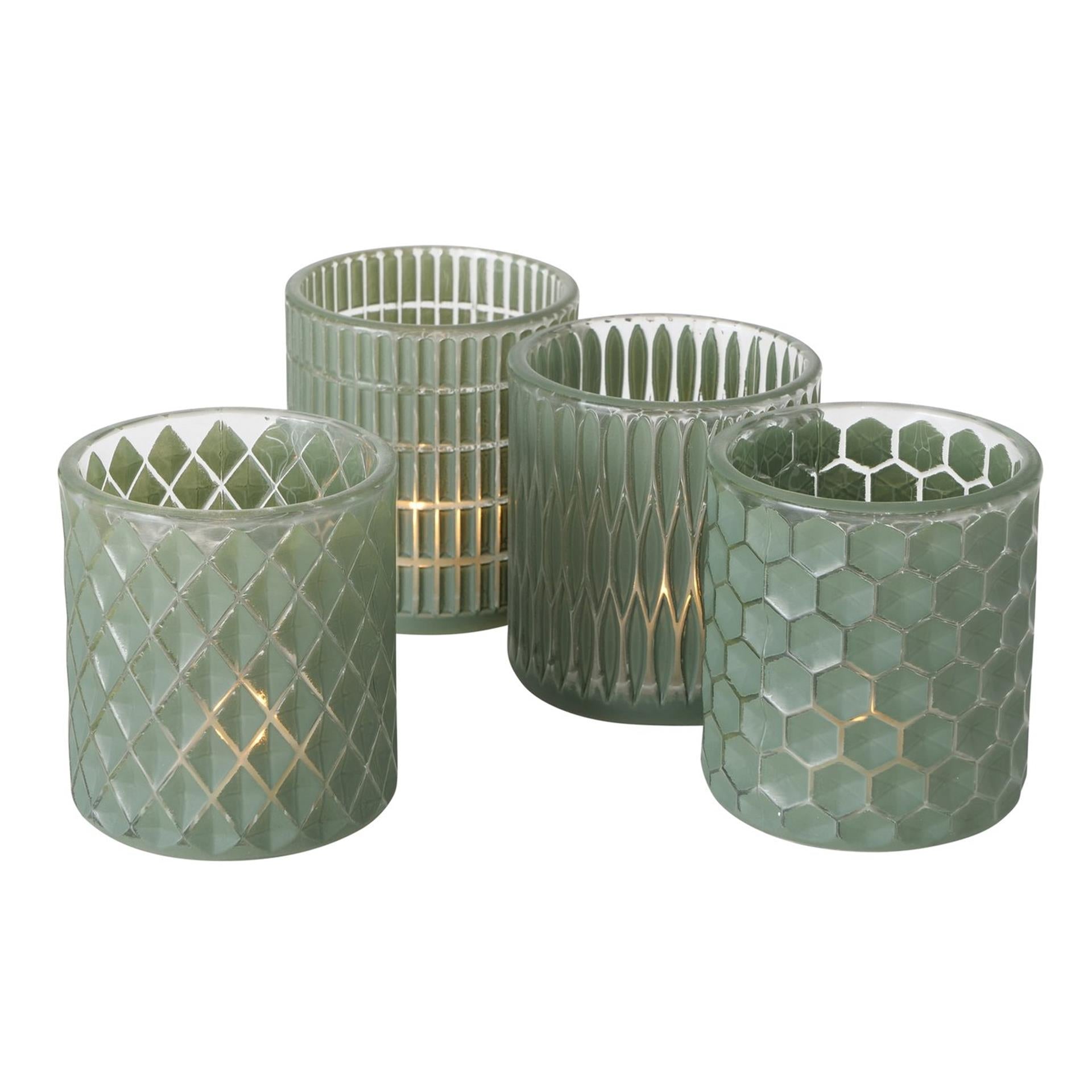 Boltze home windlicht dustin ã˜8xh9cm groen